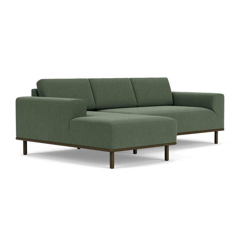 Cura Dark Green Weave / Dark Walnut