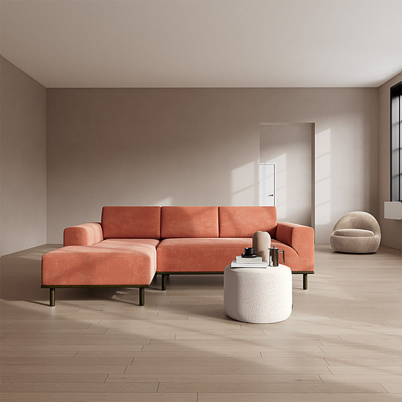 Danny Dusty Rose Textured Weave / Dark Walnut