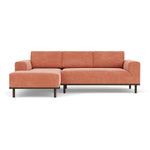 Danny Dusty Rose Textured Weave / Dark Walnut