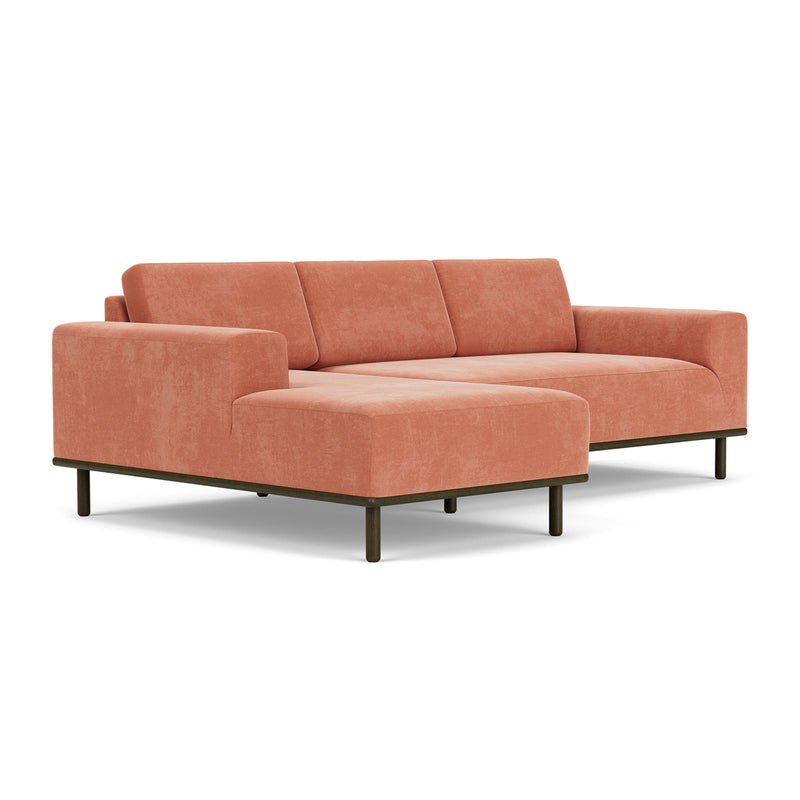 Danny Dusty Rose Textured Weave / Dark Walnut