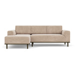 Danny Cream Textured Weave / Dark Walnut