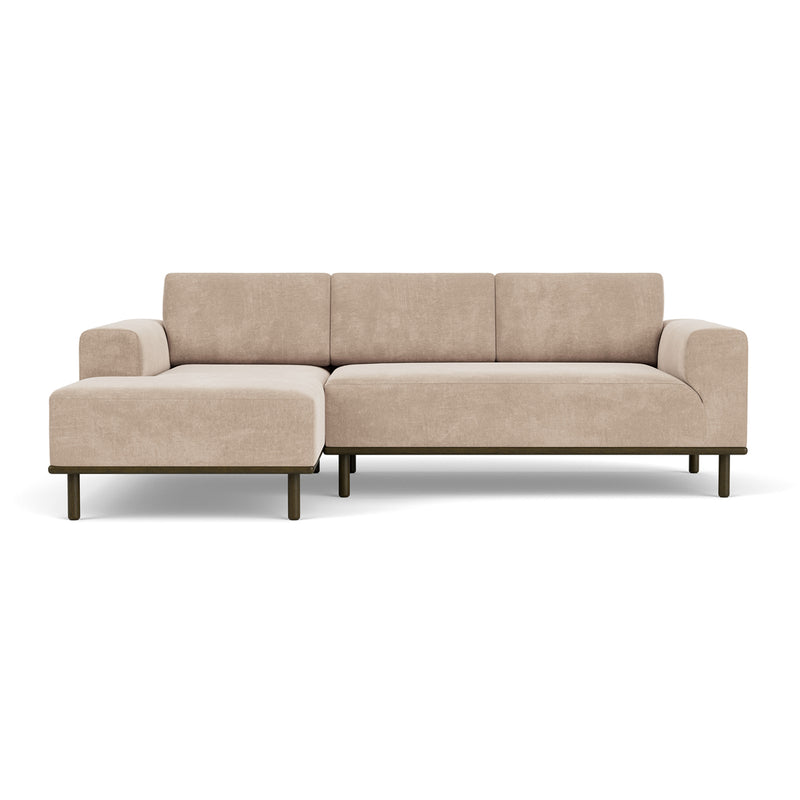 Danny Cream Textured Weave / Dark Walnut