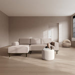 Fabio Stone Fabric / Dark Walnut