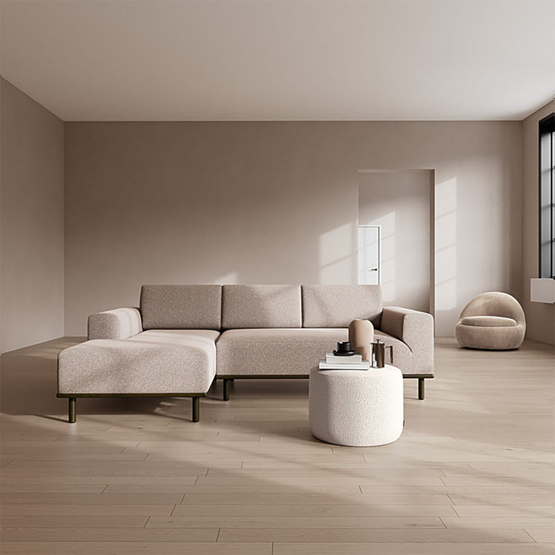 Fabio Stone Fabric / Dark Walnut