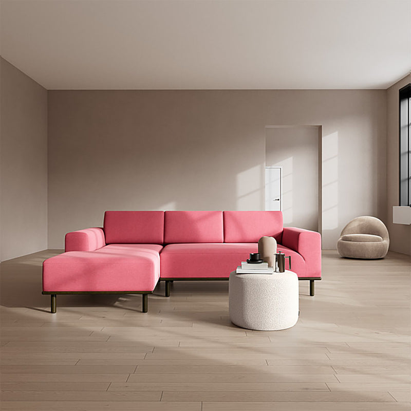 Firenze Bubblegum Fabric / Dark Walnut