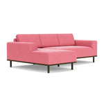 Firenze Bubblegum Fabric / Dark Walnut