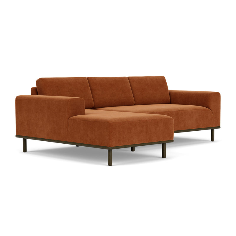 Moss Rust Fabric / Dark Walnut