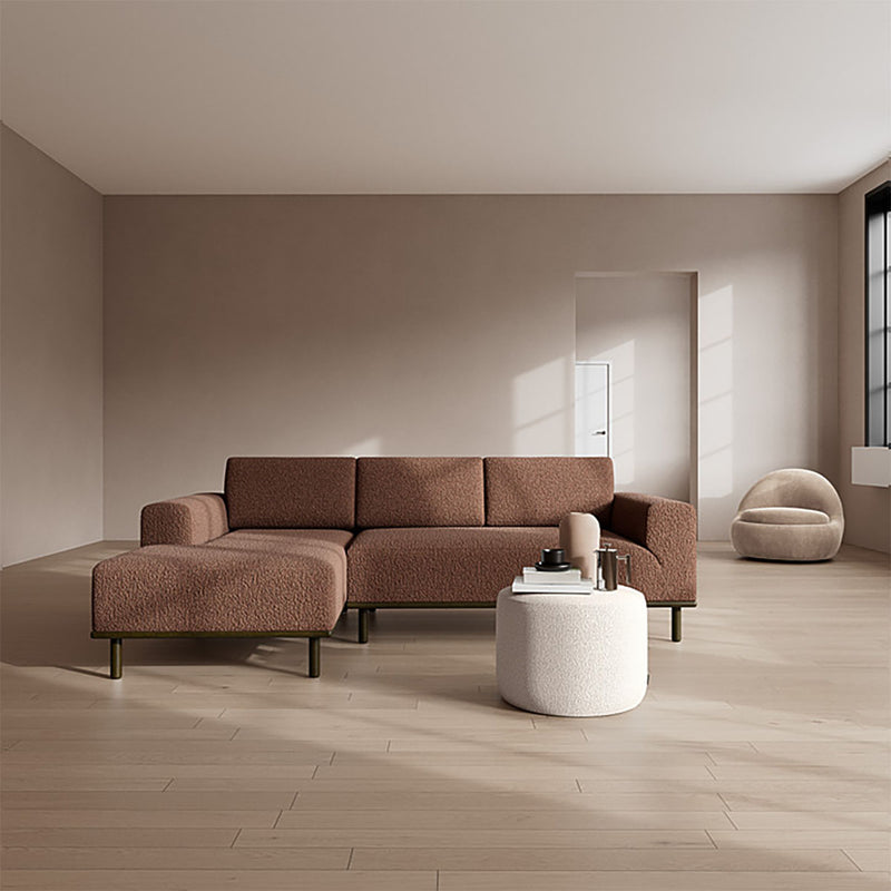 Pebble Rust Boucle / Dark Walnut