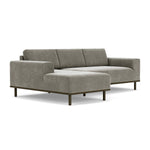 Planet Grey Green Fabric / Dark Walnut