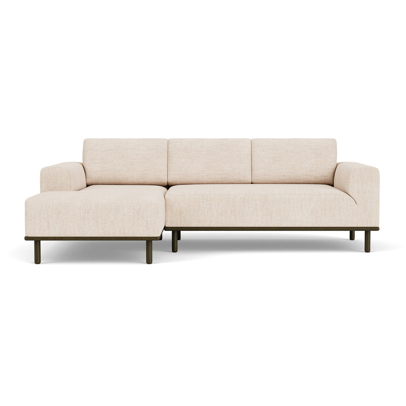 Vega Cream Textured Weave / Dark Walnut