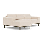 Vega Cream Textured Weave / Dark Walnut