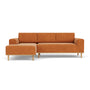 Vilmar Left Chaise Sofa - Danny Amber Textured Weave / Oak