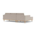 Vilmar Fabric Left Chaise Sofa (Oak, Stone)