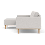 Vilmar Fabric Left Chaise Sofa (Oak, Cool Grey Weave)