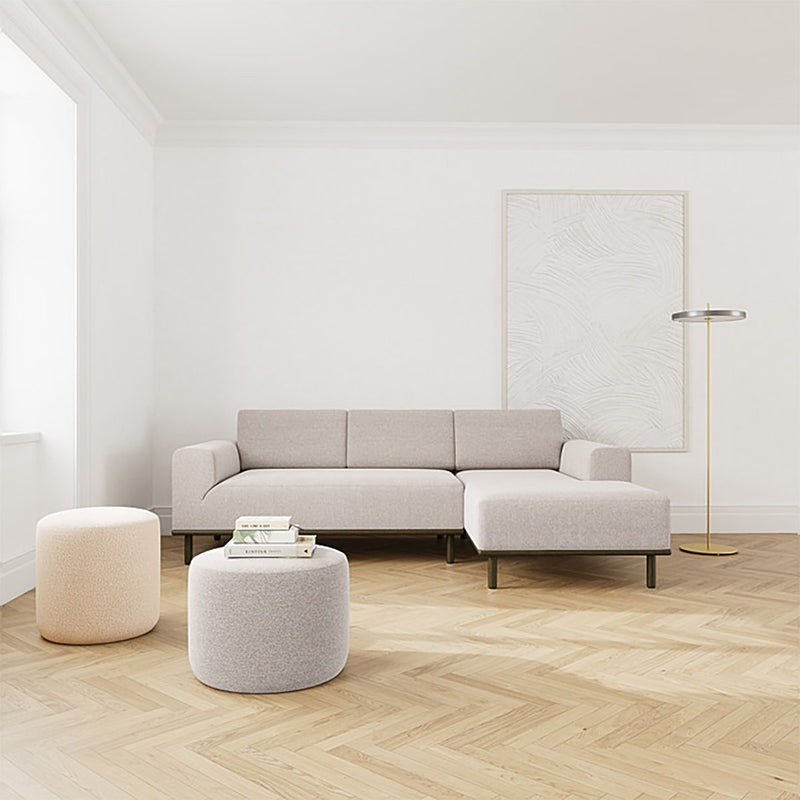 Agnes Brown Textured Weave / Dark Walnut