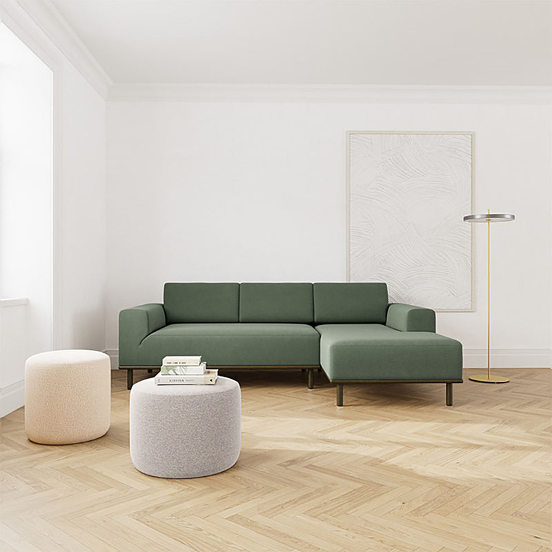 Cura Dark Green Weave / Dark Walnut