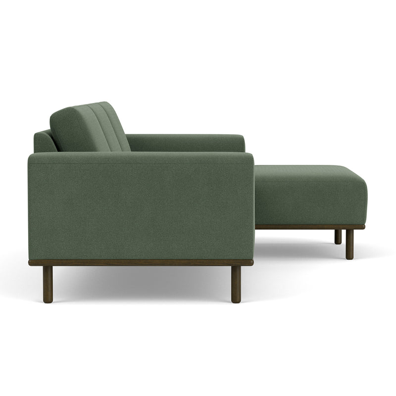 Cura Dark Green Weave / Dark Walnut