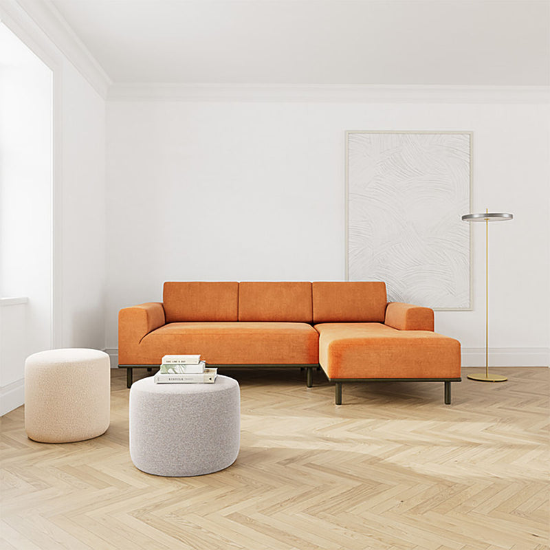 Danny Amber Textured Weave / Dark Walnut