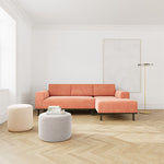 Danny Dusty Rose Textured Weave / Dark Walnut