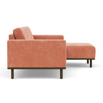 Danny Dusty Rose Textured Weave / Dark Walnut