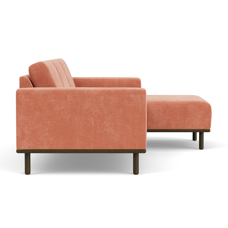 Danny Dusty Rose Textured Weave / Dark Walnut