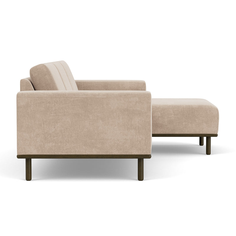 Danny Cream Textured Weave / Dark Walnut