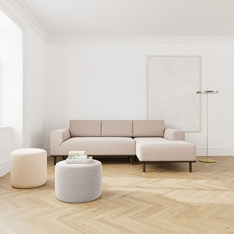 Fabio Stone Fabric / Dark Walnut