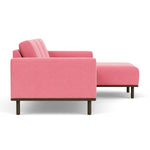 Firenze Bubblegum Fabric / Dark Walnut