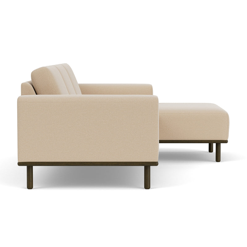 Form Cream Fabric / Dark Walnut