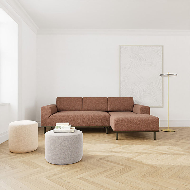 Pebble Rust Boucle / Dark Walnut