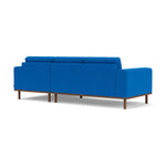 Vilmar Fabric Right Chaise Sofa (Walnut Natural, Cobalt Blue)