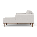 Vilmar Fabric Right Chaise Sofa (Walnut Natural, Cool Grey Weave)