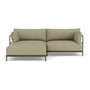 Vincent Outdoor 3 Seater Left Chaise Modular Sofa - Clary Sage Green