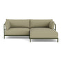Vincent Outdoor 3 Seater Right Chaise Modular Sofa - Clary Sage Green