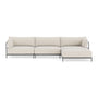 Vincent Outdoor 4 Seater Right Chaise Modular Sofa - Martinique