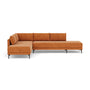 Vivica Left Sofa Bed - Danny Amber Textured Weave