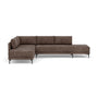 Vivica Left Sofa Bed - Aulla Cacao Textured Weave