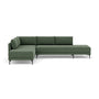Vivica Left Sofa Bed - Cura Dark Green Weave