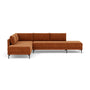 Vivica Left Sofa Bed - Moss Rust Fabric