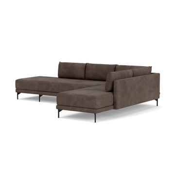 Vivica Fabric Right Sofa Bed (Cacao)