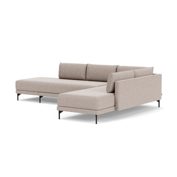 Vivica Fabric Right Sofa Bed (Stone)