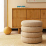 Mecca Round Storage Ottoman - Camel Textured Weave