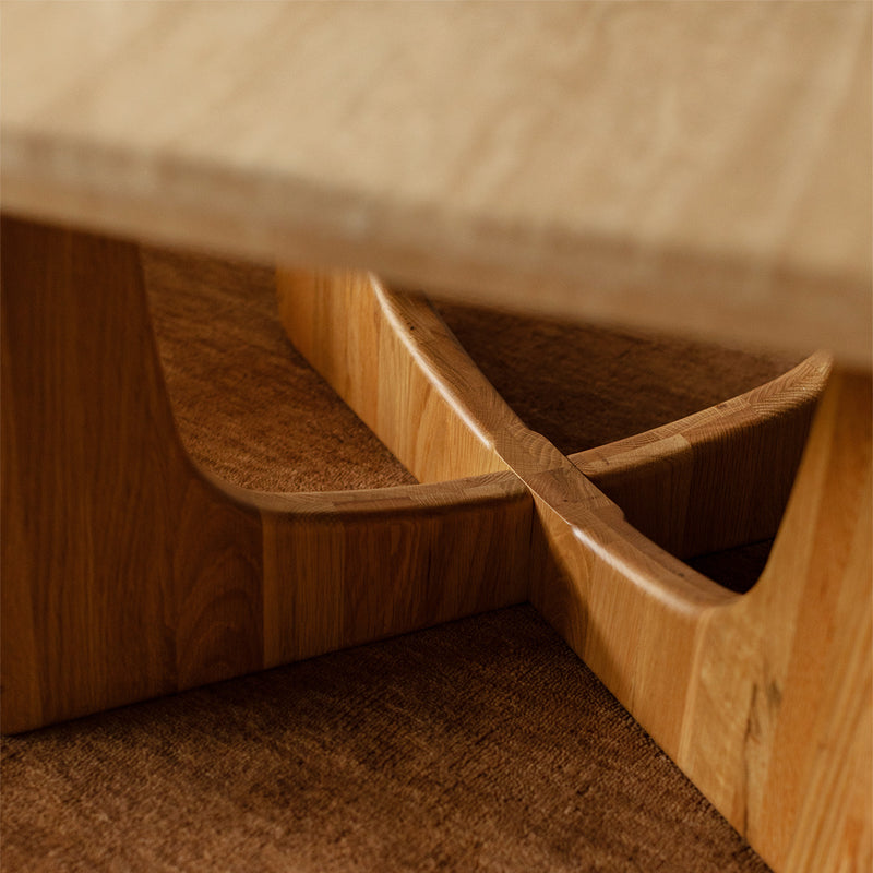 Pierro Travertine Coffee Table (Oak, Travertine)