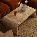 Valentina Burlwood Curve Coffee Table