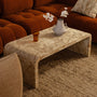 Valentina Burlwood Curve Coffee Table - Burlwood