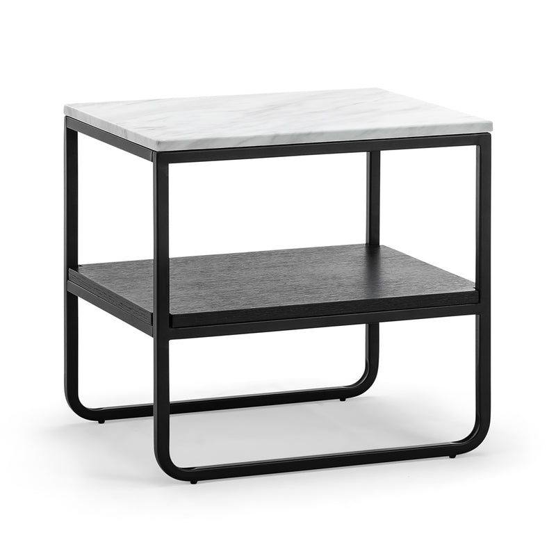 Maverick White Marble Side Table