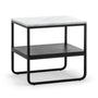 Maverick White Marble Side Table - Black