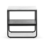 Maverick White Marble Side Table