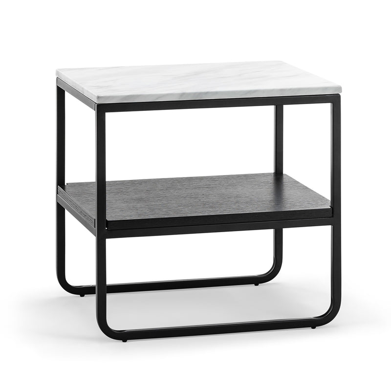 Maverick White Marble Side Table