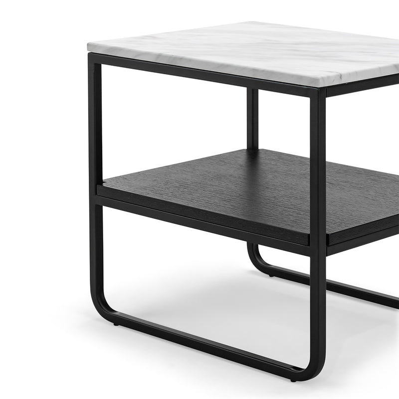 Maverick White Marble Side Table